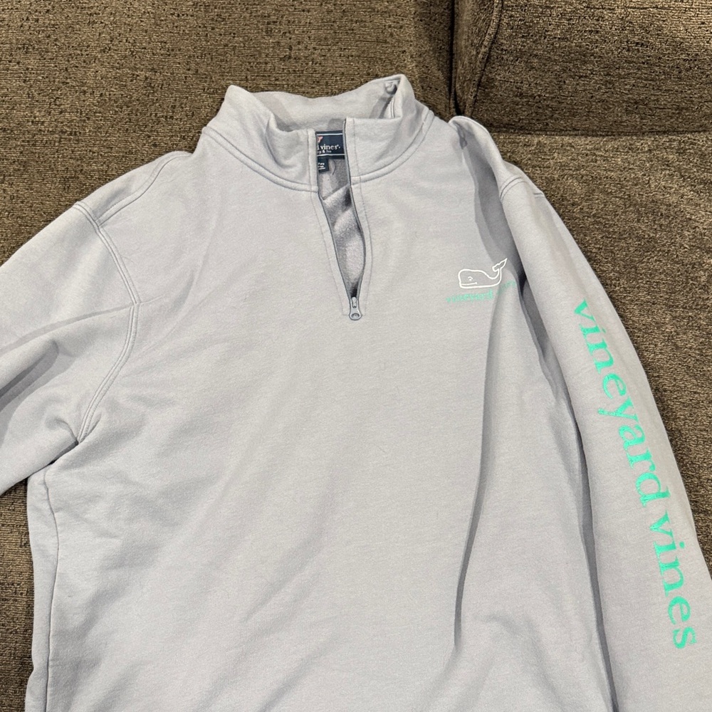 Vineyard Vines Light Gray Quarter-Zip Sweatshirt